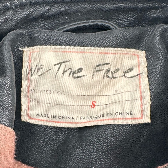 Free People Fenix Vegan Moto Jacket Small Faux Leather - Picture 3 of 6